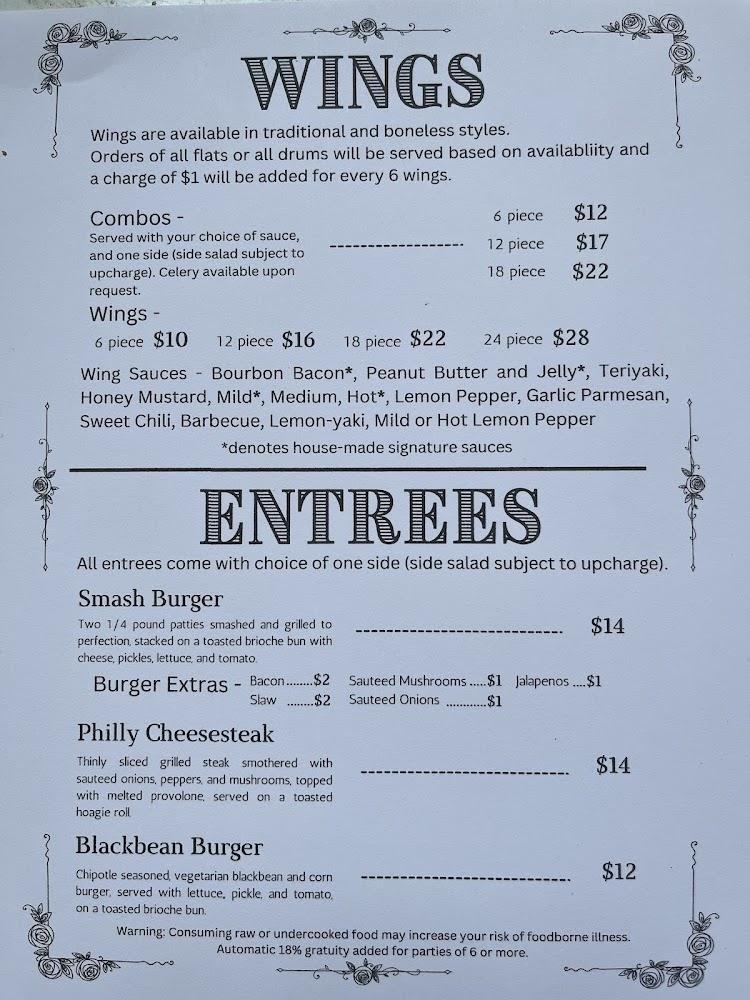 Washington Tavern Menu image 2