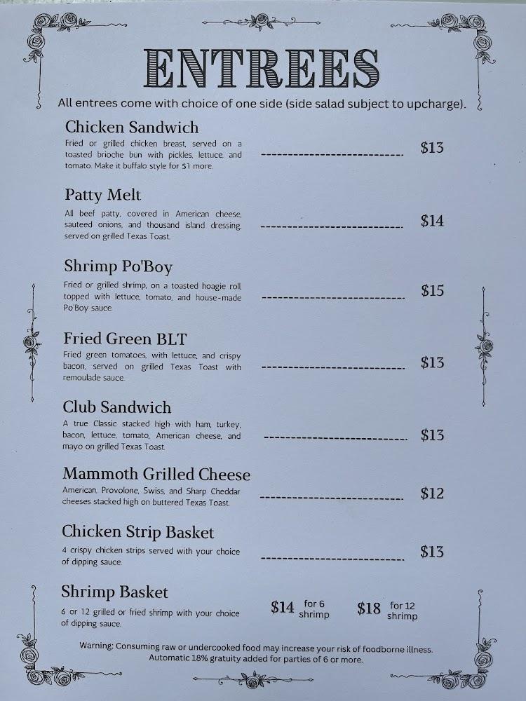 Washington Tavern Menu image 3